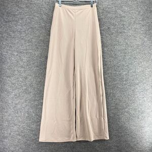 5/$45 Weissman Pants Women L Beige High Rise Pull On Elastic Waist Wide Leg